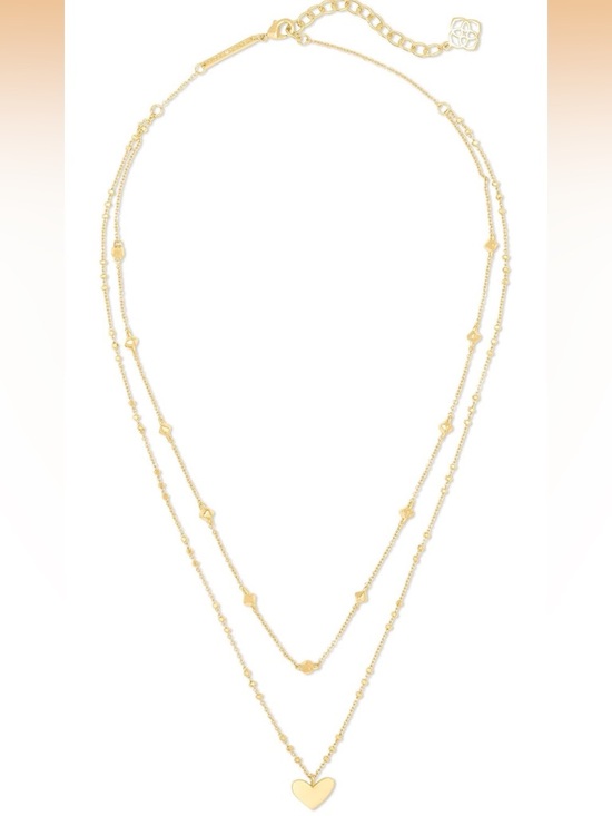 HOST PICK 💛 Kendra Scott Ari Gold Heart Multistrand Necklace 💛 - Picture 2 of 5
